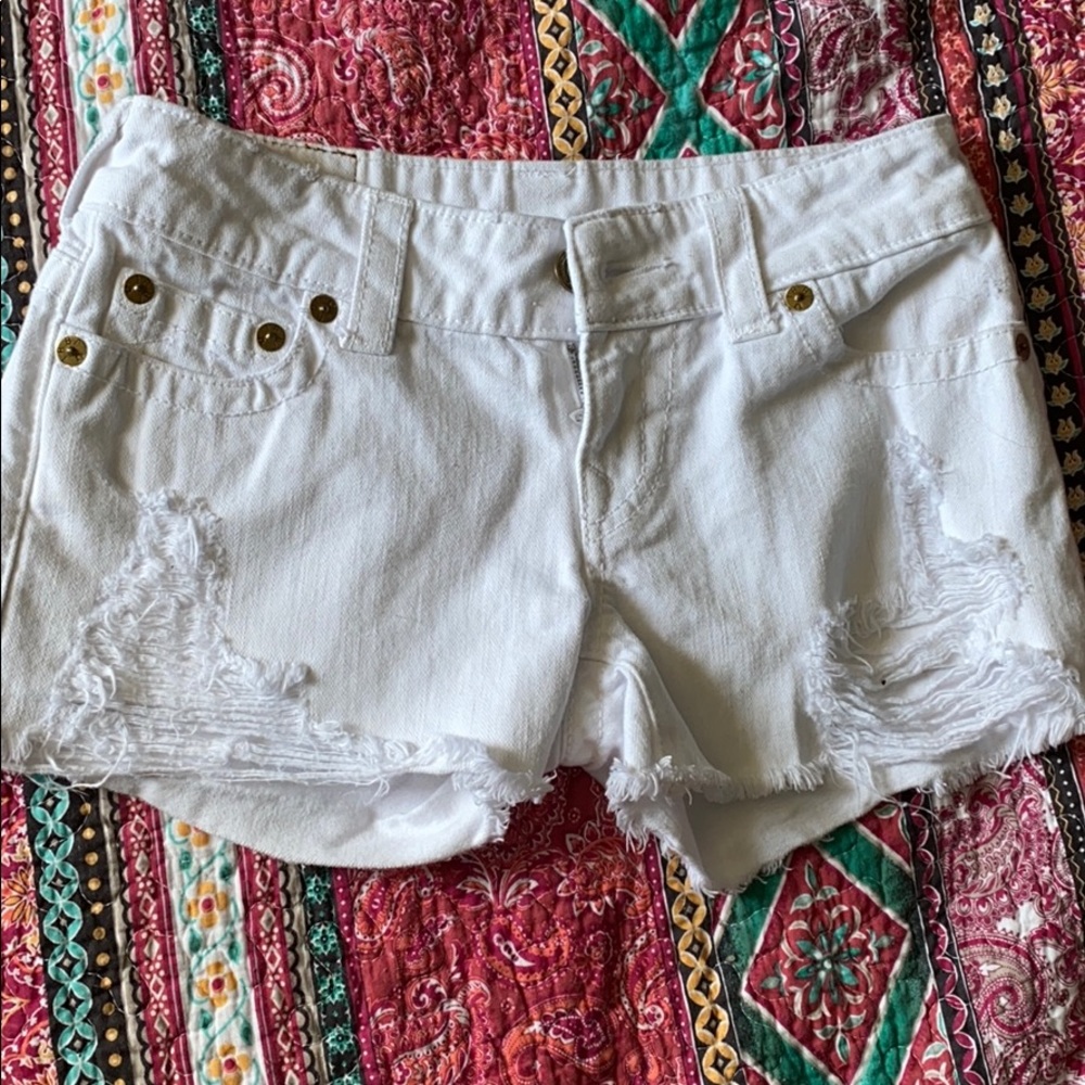 True Religion Keira Shorts White